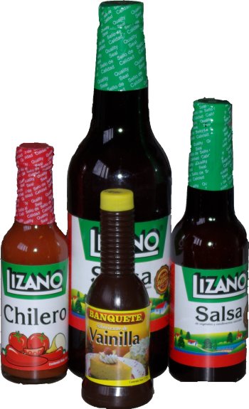 Lizano 700 mL and 280 mL, chilero and vanilla